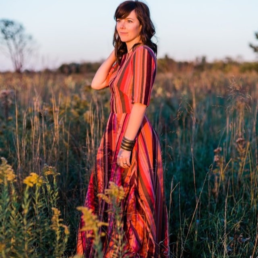 Striped boho Maxi dress